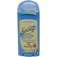 Secret Original Spring Breeze Scent Sieviešu Invisible Solid Ph Balanced Antiperspirant & Dezodorants 2,6 Oz by Secret