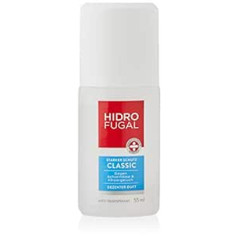 Hidrofugal Classic izsmidzinātājs, pretsviedru līdzeklis ar smalku aromātu, ļoti efektīvs dezodoranta izsmidzinātājs nodrošina spēcīgu aizsardzību pret sviedriem, iepakojumā 1 (1 x 55 ml)