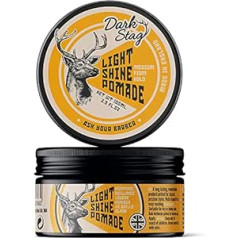 Dark Stag Light Shine Pomade Profesionāls matu veidošanas līdzeklis vīriešiem uz ūdens bāzes vieglai nomazgāšanai Vidēji stingra noturība, 100 ml / 3,5 unces