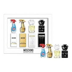 Moschino Toy Boy parfimērijas ūdens dāvanu komplekts + Toy 2 parfimērijas ūdens + Gold Fresh Couture parfimērijas ūdens + Fresh Couture tualetes ūdens 5 ml pudelē