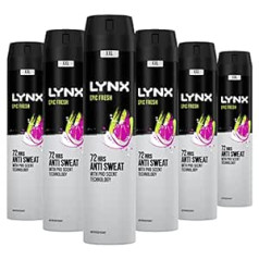 Lynx Epic Fresh Grapefruit & Tropical Pineapple Fragrance, 72 часа, аэрозоль против пота, дезодорант-антиперспирант для мужчин, культовый свежий аромат, 6 x 250 мл