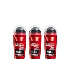 L'oréal Men Expert L'Oréal vīriešu eksperts stresa apturēšanai, pretsviedru līdzeklis, 48 h Bille 50 ml, iepakojumā 3 gab.