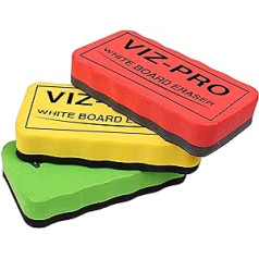 VIZ-Pro weiß Magnetboard Radiergummi, 3 farbigen Radiergummi, 3 Stück