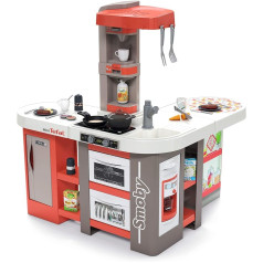 Smoby - Tefal Studio Bubble XXL Kitchen - Kitchen in Extravagant Angled Shape with Sound, for Children from 3 Years, with Lots of Accessories, Red