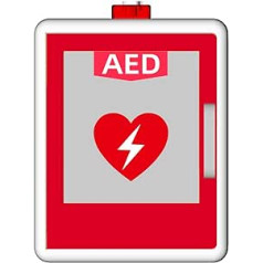 AED-Defibrillator-Aufbewahrungsschrank, an der Wand montierter Herz-Defibrillations-Alarmkasten, Doppelschaltersteuerung, einstellbare Trennwandposition, Erste-Hilfe-Schrank, passend für die meisten