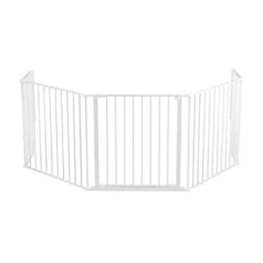 Baby Dan konfigurācijas režģis / kamīna režģis Flex XL 90 - 278 cm - Ražots Dānijā + TÜV / GS apstiprināts, Krāsa: Balta