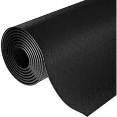 1m x 1.5m Rubber Non Slip Garage Mat Flooring Roll 3mm Thick | 100cm x 150cm Floor Mat