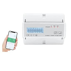 Einfach verkabelter Energiemonitor, 1P 230V Dreiphasen-Energiezähler Zigbee TuYa 80A Din Rail Smart Power Meter for Smart Life Mit automatischer Aufzeichnung und Uploads