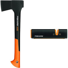 Fiskars X10-S & Fiskars Xsharp Universal Axe with Blade and Transport Protection 44 cm Long