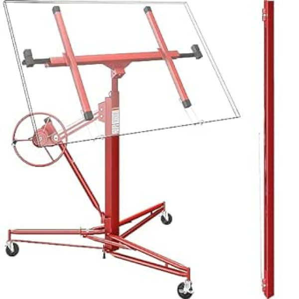 KOMPLEKTS: XXL Drywall Lift & Sheetrock Lifter Panel Hoist 11FT + 6FT Extension max. 17 Ft 150 LBS