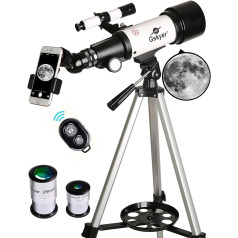 Gskyer teleskops, 70 mm apertūra 400 AZ-mount astronomiskā refrakcija bērniem un iesācējiem, ceļojumu teleskops pieaugušajiem, D-70400