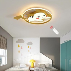 LED griestu lampa, radošs bērnu istabas apgaismojums ar tālvadības pulti, multfilmu dizains, moderna griestu lampa, bērnu guļamistaba, aptumšojama griestu lampa, diametrs 50 cm, bērnu istabas interjera dekorēšana