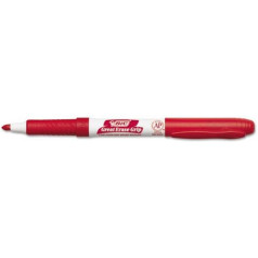 BIC — Great Erase Grip sausās dzēšanas marķieri, smalks punkts, sarkans, ducis GDE11-RD (DMi DZ