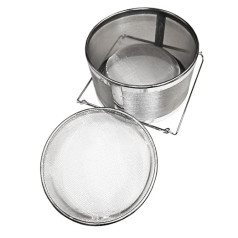 Stainless Steel Honey Sieve Double Sieve Filter Classic Beekeeping Honey Sieve Fits Under The Honey Spinner (Double Sieve Highly Innovative)