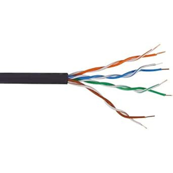 Pro Power PP001515 Cat6 Netzwerkkabel, 305 m, Schwarz