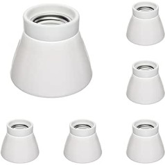 ledscom.de Griestu apgaismojums / lampas ligzda Mint Porcelāns Glancēts balts 1x E27 Maks. 300 W 6 gab