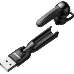 A05 Bluetooth 5.0 mini austiņas + USB dokstacija melna