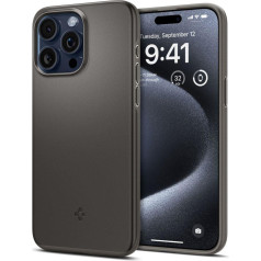 Spigen Aizsargmaciņš iPhone 15 Pro Thin Fit, pelēks