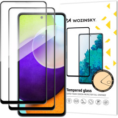 2 прочных полноэкранных закаленных стекла для Samsung Galaxy A52s 5G/A52 5G/A52 4G с полным клеем, черный