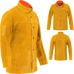 Куртка, защитная сварочная куртка из воловьей кожи, размер XL