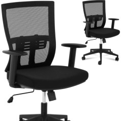 Ergonomisks biroja krēsla krēsls ar sieta atzveltni un jostasvietas atbalstu max.150 kg