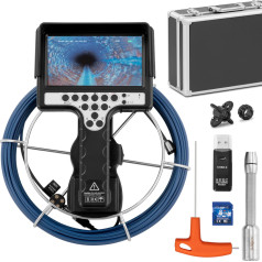Endoskopa diagnostikas pārbaudes kamera koferī 12 LED SD 30 m
