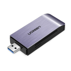 Устройство считывания карт памяти SD/micro SD/CF/MS со штекером USB 3.0 - серый