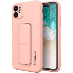 Silikona futrālis ar statīvu priekš Samsung Galaxy A52s 5G / A52 5G / A52 4G Kickstand Case rozā krāsā