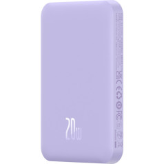 Mini barošanas bloks 5000mAh 20W + USB-C kabelis 20V / 3A violets