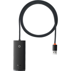 HUB adapteris USB-A uz 4xUSB-A 3.0 5Gb/s Lite Series melns