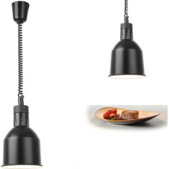 Ēdienu sildīšanas lampa - piekārts cilindrisks konisks melns diametrs. 175 mm 250 W — Hendi 273852
