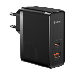 Baseus GaN5 Pro Adapteris / Lādētājs USB-C / USB / 100W / 1m kabelis