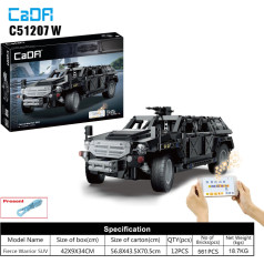 CaDa C51207W R/C SUV Rotaļu Mašīna Saliekamais Konstruktoru Komplekts 581 Daļas