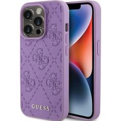 Guess PU Quilted 4G Classic Case Aizsargapvalks Priekš Apple iPhone 15 Pro Max