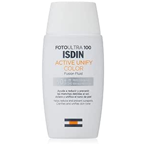 Isdin FotoUltra 100 ISDIN Active Unify Color SPF 50+ - sauļošanās sejai, izgaismo un līdzsvaro ādas toni 50 ml