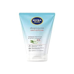 Nivea SUN Gel After Sun Sensitive 175 ml Pēcsauļošanās Pieniņš ar Aloe Vera organisko un antioksidantiem, Ķermeņa pieniņš jutīgai ādai ar atsvaidzinošu un nomierinošu efektu