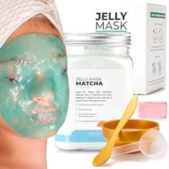 Brüun BRÜUN Peel-Off Jelly Mask, Premium Quality Modeling Matcha Mask pūderis sejas maskai, Ideāli piemērots kosmetologiem, Spa ādas kopšana, Hidro sejas maska
