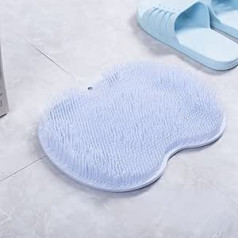 Adirhome Foot Scrubber Cleaner Massager, Silicone Mat Exfoliating Dead Skin Non-Slip Foot Circulation Reduces Foot Pain (Blue, 23 x 30 cm)