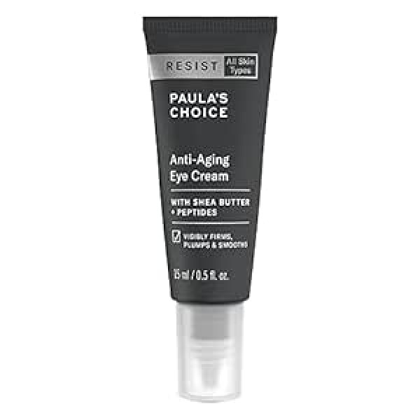 Paula's Choice RESIST Anti-Ageing acu krēms - bagātīgs krēms samazina grumbas un baro ādu - ar šī sviestu un peptīdiem - visiem ādas tipiem - 15 ml