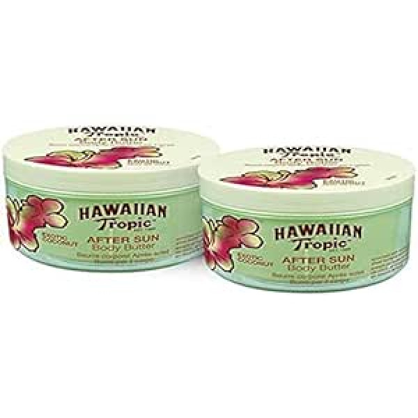 Hawaiian Tropic  — AfterSun ķermeņa sviests, eksotiskais kokosrieksts — ķermeņa krēms pēc sauļošanās ar svaigu kokosriekstu garšu, 200 ml formātā — iepakojumā ir 2 vienības