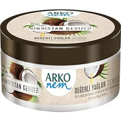 Arko NEM Luxury Moisturizer kokosriekstu piena formula 250ml viegls piemērots ikdienas lietošanai balts