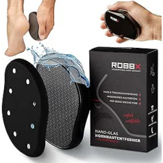 Robbx ® 2-in-1 nanostikla ādas sēnīšu noņemšanas līdzeklis, slapjš un sauss, pēdu vīle ar neslīdošu aizsargvāciņu ideālai pēdu kopšanai, kalciju noņemšanas līdzeklis kājām un rokām