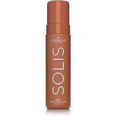 Cocosolis Solis Dark pašiedeguma līdzeklis sejai un ķermenim, putas bagātīgam iedegumam, ar augu izcelsmes DHA un pašiedeguma cimdu (Solis Dark Self-tanner)