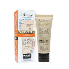 Disaar Beauty saules aizsargkrēms bronzas tonālais krēms SPF50 Pa bezeļļas aizsardzība pret sauli 40G