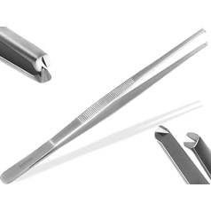 Instrumentenrw Profesionālās pincetes taisnas no 10,5 cm līdz 60 cm, izvēle ar iekšējiem zobiem (60 cm)
