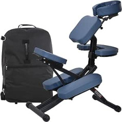Master Massage Rio profesionālais saliekamais mobilais masāžas krēsls no alumīnija, regulējams viegls ar somiņu