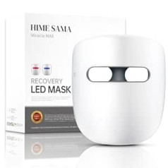 Hime Sama LED sejas maska, Red+Nir un Blue ādas kopšanas maska pret-novecošanās grumbām/ādas balināšanai, mājas ādas atjaunošanai (Miracle MAX RB-020)