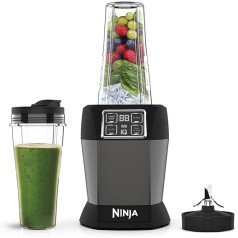 Ninja blenderis ar Auto-iQ [BN495UK] 1000 W, 2 x 700 ml krūzes, melns/sudrabs