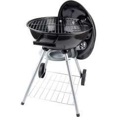 BBQ Collection Holzkohlegrill - Kesselgrill 45 x 60 Zentimeter - Kugelgrill - Grils auf Rädern - Schwarz - Metall