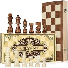 Peradix Деревянные шахматы для игры в шахматы Складная шахматная доска Набор деревянных шахмат ручной работы с шахматными фигурами Большие д
